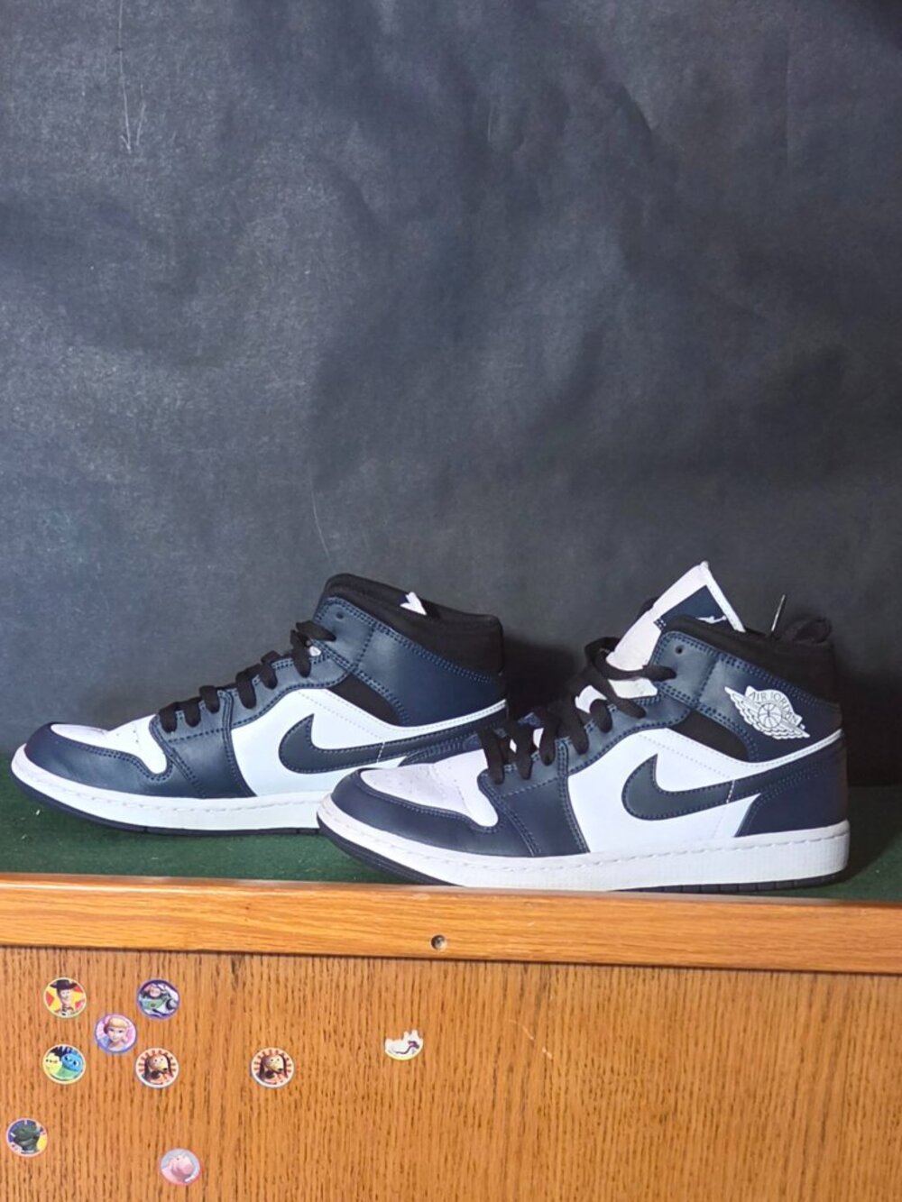 Air Jordan 1 Mid — Navy/White/Black (Obsidian)
